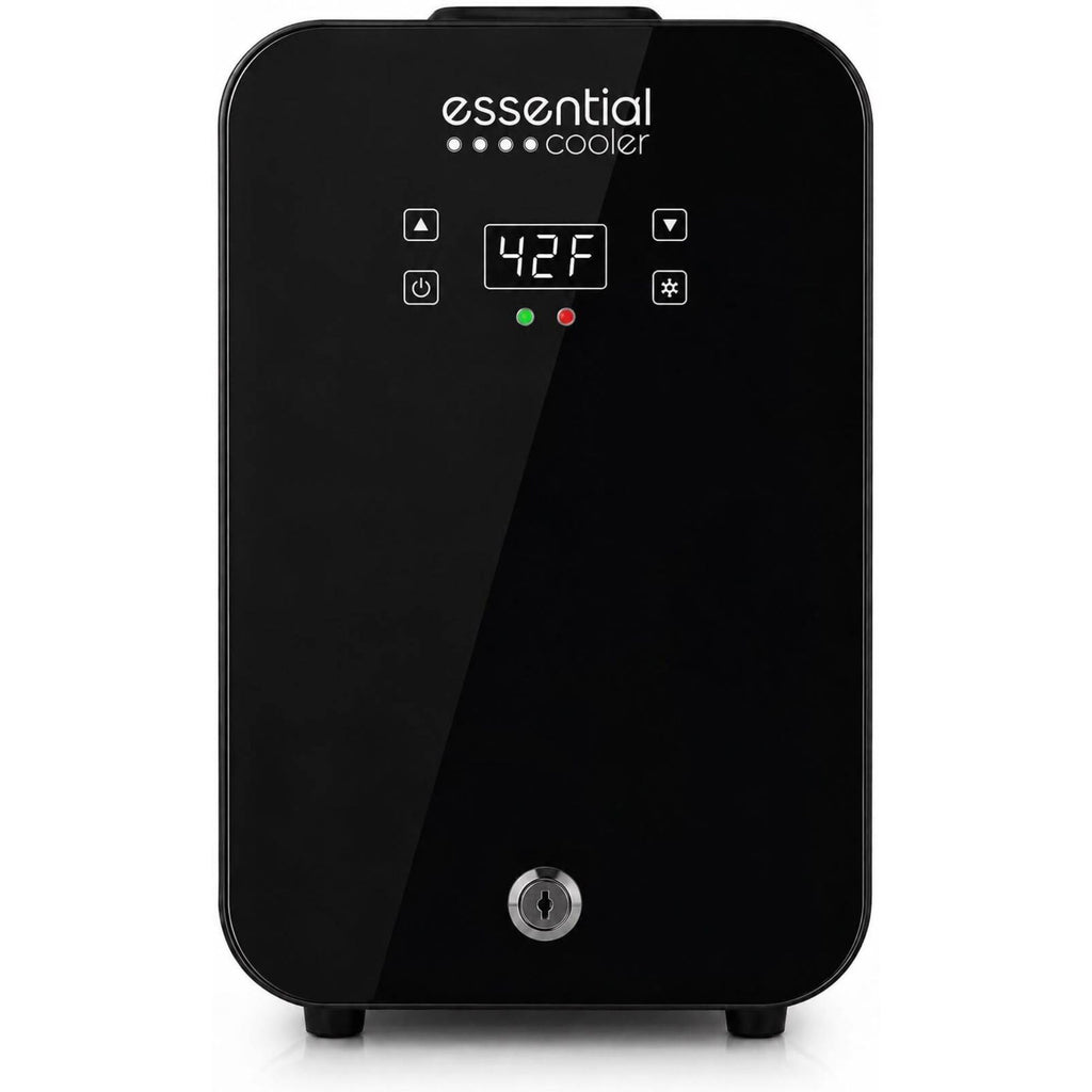 Essential Cooler Classic - Lockable Mini Fridge for Cosmetics, Skincare, Wellness, Medicine & Everyday Essentials - Precision Touch Temperature Control