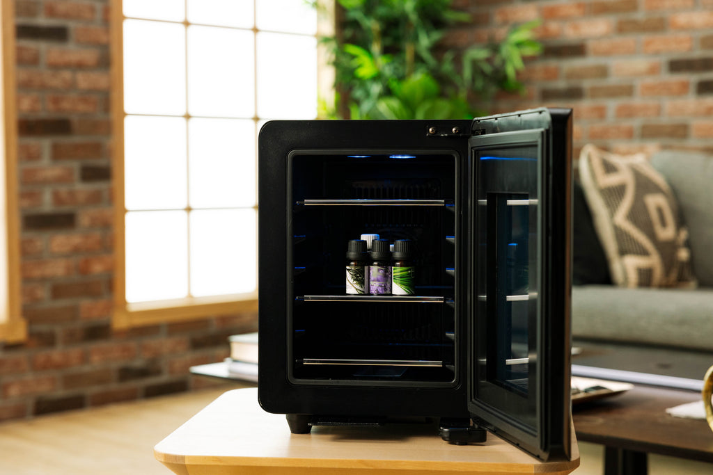 Essential Cooler - Lockable Mini Fridge Temperature & Humidity Control