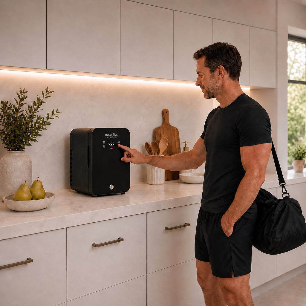 Essential Cooler Classic - Lockable Mini Fridge for Cosmetics, Skincare, Wellness, Medicine & Everyday Essentials - Precision Touch Temperature Control
