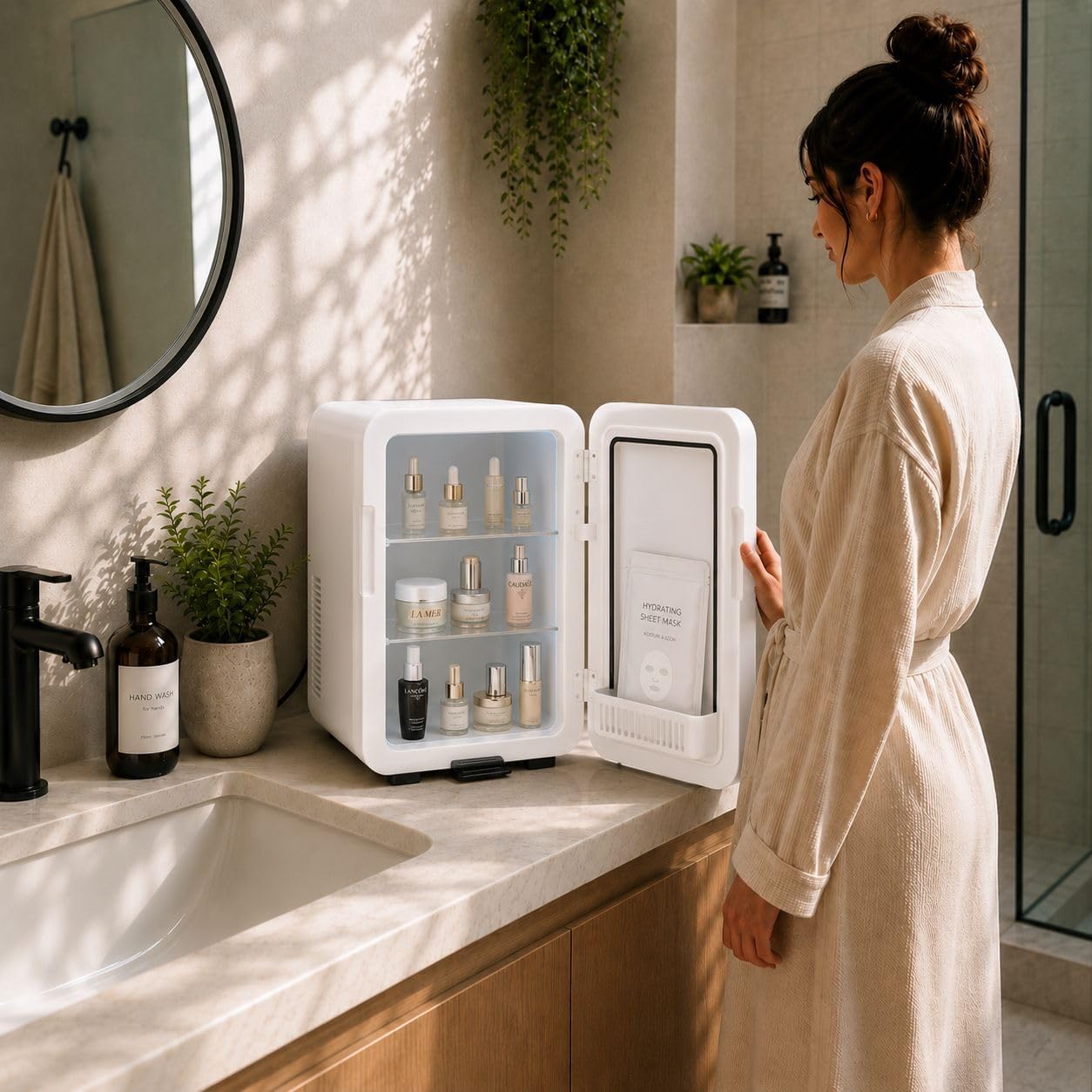 Skincare in a white Essential Cooler