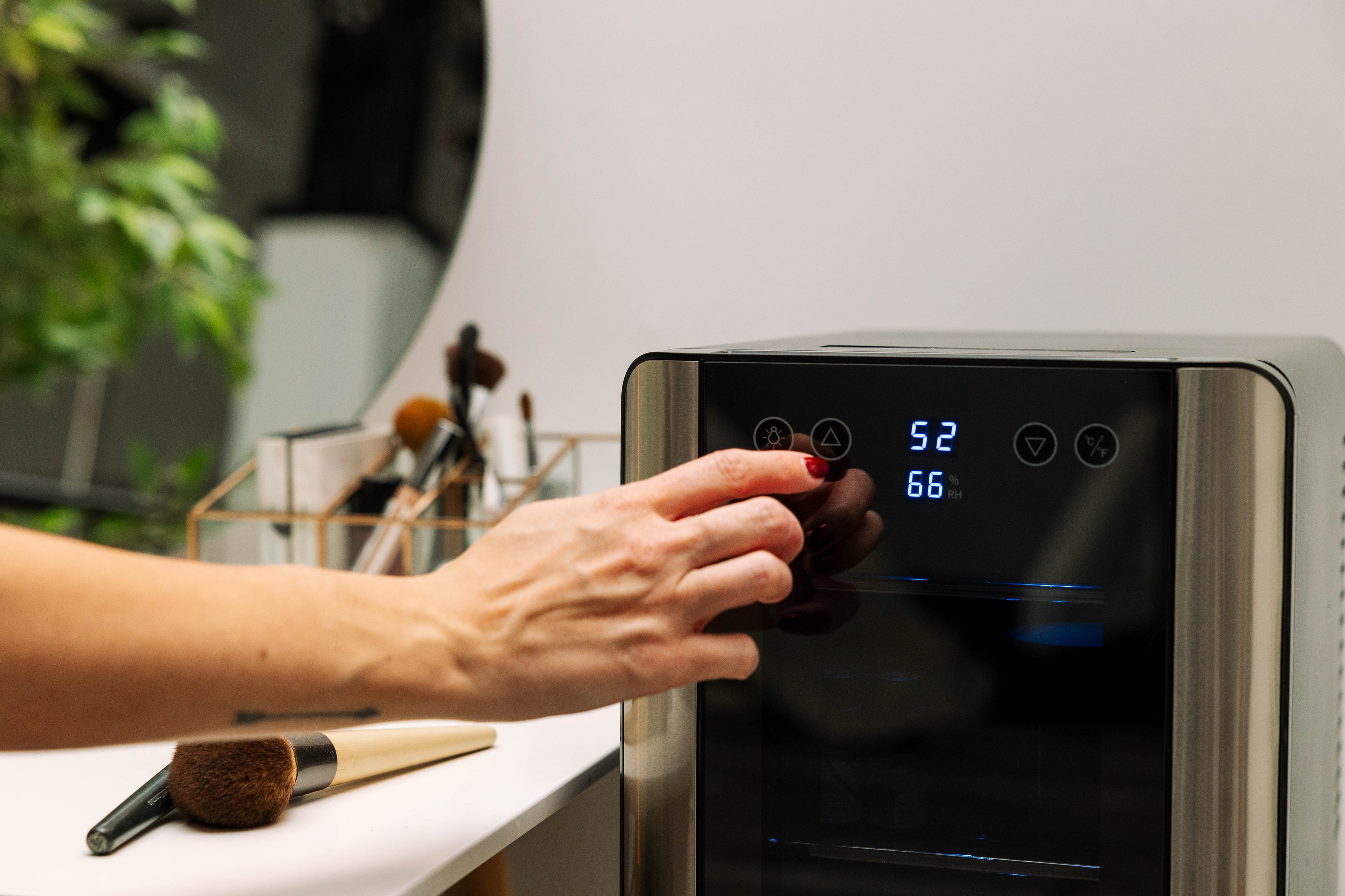 Essential Cooler - Lockable Mini Fridge Temperature & Humidity Control