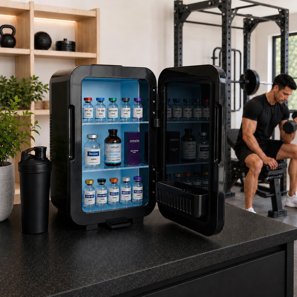 Essential Cooler Classic - Lockable Mini Fridge for Skincare, Medicine & Insulin - 37°F-64°F Touch Temperature Control