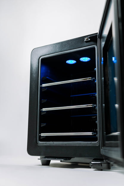 Essential Cooler - Lockable Mini Fridge Temperature & Humidity Control